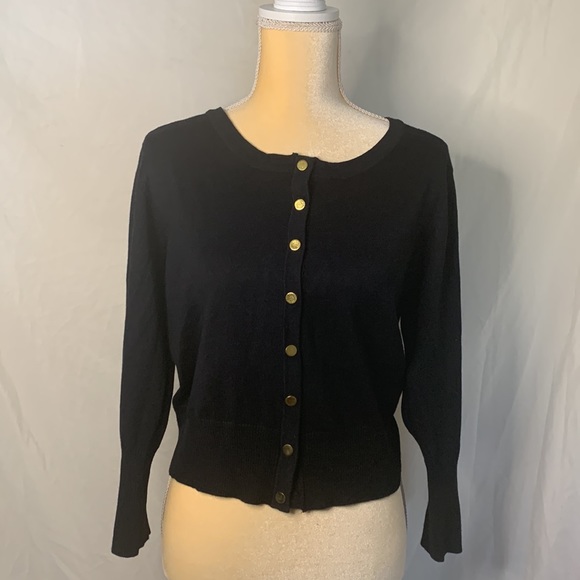 Grace Elements Sweaters - 🚨LAST DROP!🚨NWOT Black Cardigan Sweater with Metallic Gold Buttons